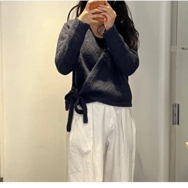 코스 울알파카랩가디건