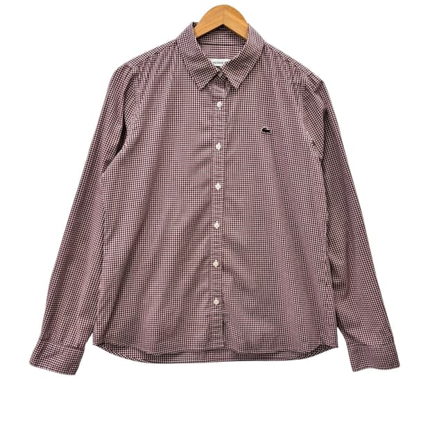 라코스테 우먼 깅엄 체크 셔츠