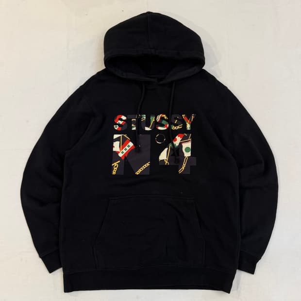 올드 스투시 N4 후드티 블랙