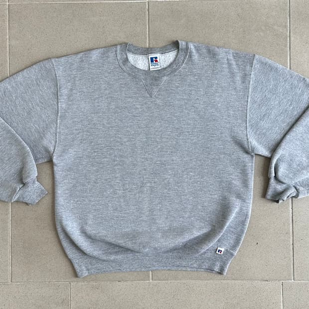 90s 빈티지 러셀 스웻셔츠 그레이 L USA