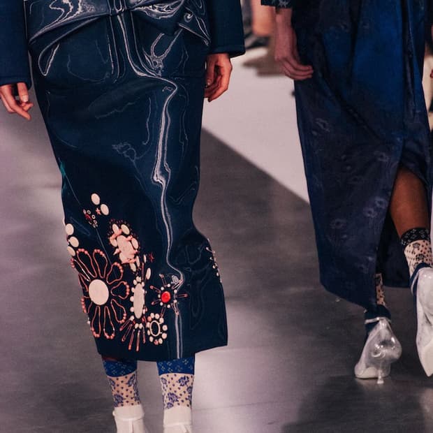 마르지엘라 컬렉션 소장용 실크 페인팅 스커트