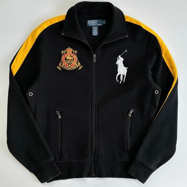 POLO 폴로 랄프로렌 빅포니 자수 블랙 코튼 집업
