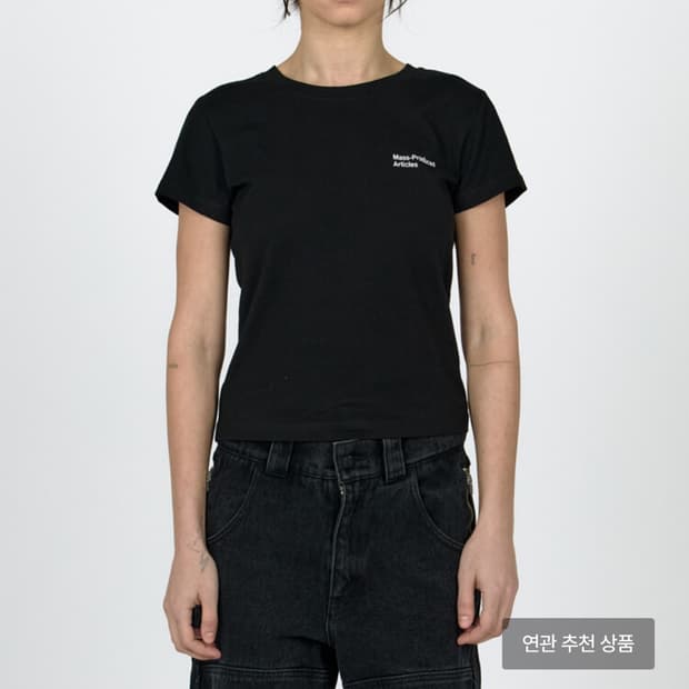 플라스틱프로덕트 반팔 우먼 블랙 L