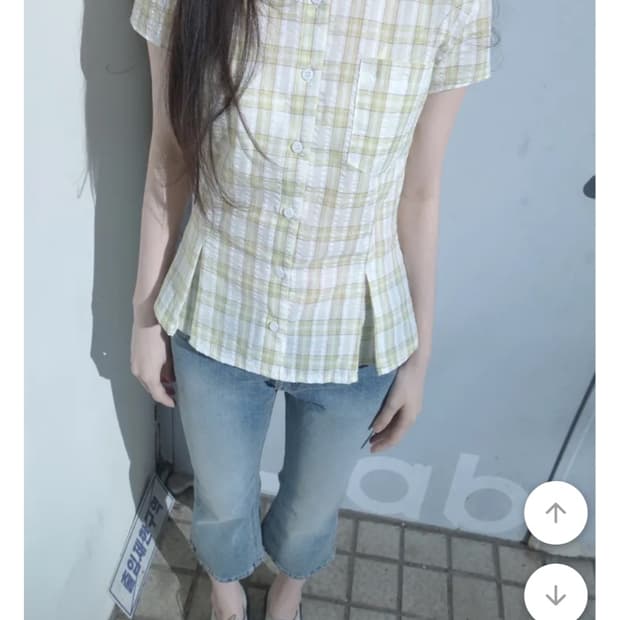 젤레나 빈티지 체크셔츠