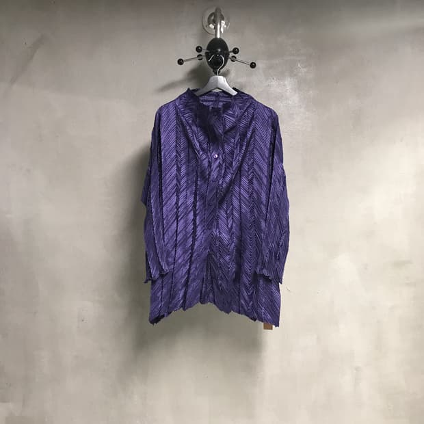 이세이 미야케 플리츠 플리즈 자켓 퍼플 -(W)