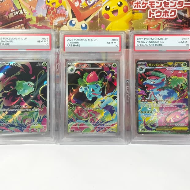일판 2025 이상해씨 이상해풀 메가 이상해꽃 ex psa 10 3종