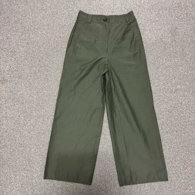 24 자라 카키색 와이드 팬츠