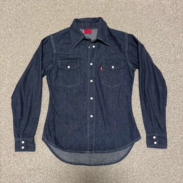 S 리바이스 레드탭 데님 셔츠 여성