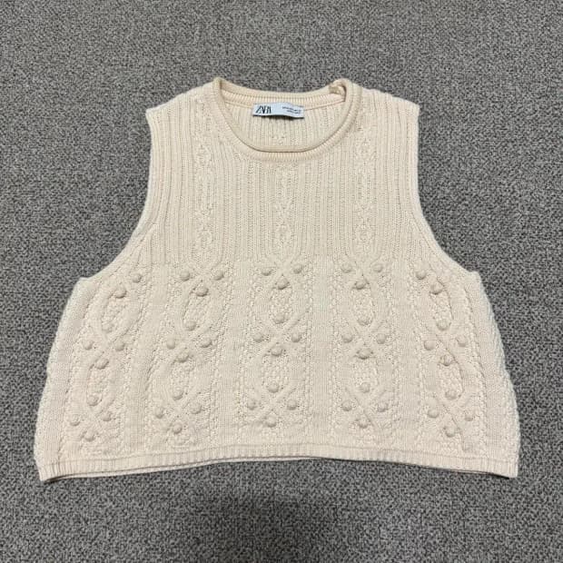 M 자라 니트 조끼 여성