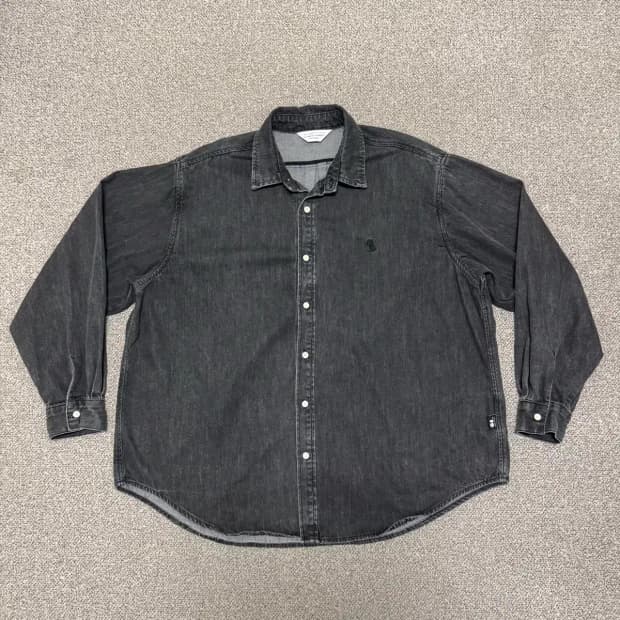 M 라퍼지스토어 흑청 데님 셔츠