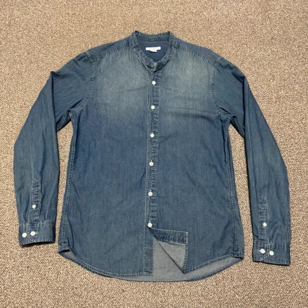 M 질스튜어트 데님 헨리넥 셔츠