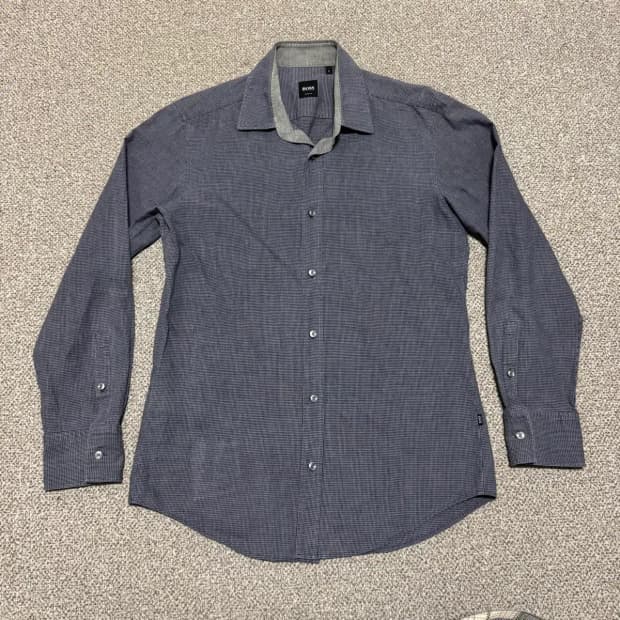 S 휴고보스 체크 셔츠