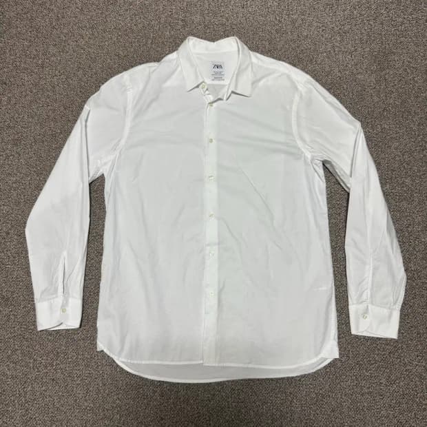 L 자라 화이트 셔츠 레귤러핏