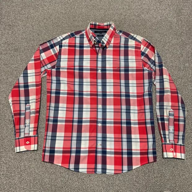 M 타미힐피거 체크 셔츠