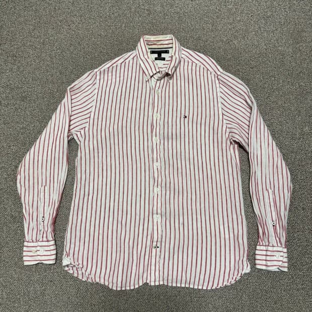 M 타미힐피거 스트라이프 린넨 셔츠