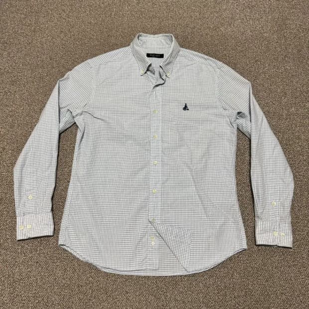 100 빈폴 체크 셔츠 슬림