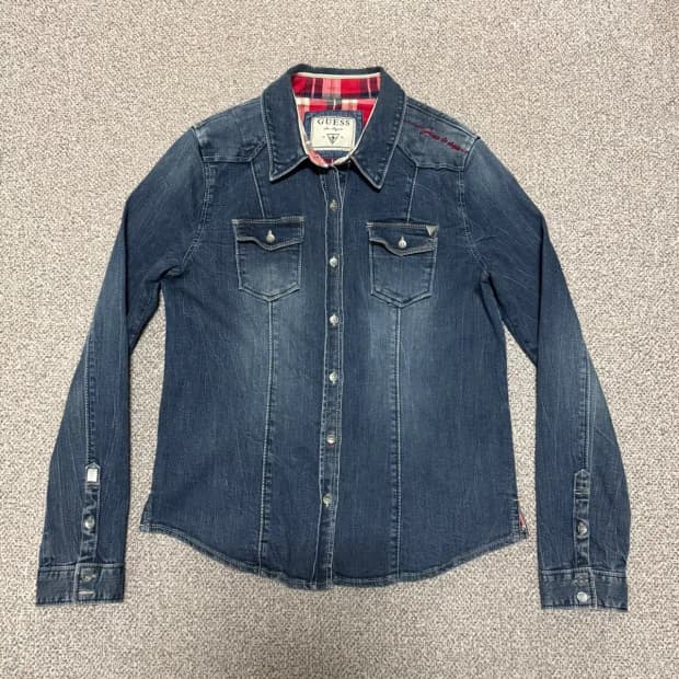 S 게스 데님 셔츠 여성