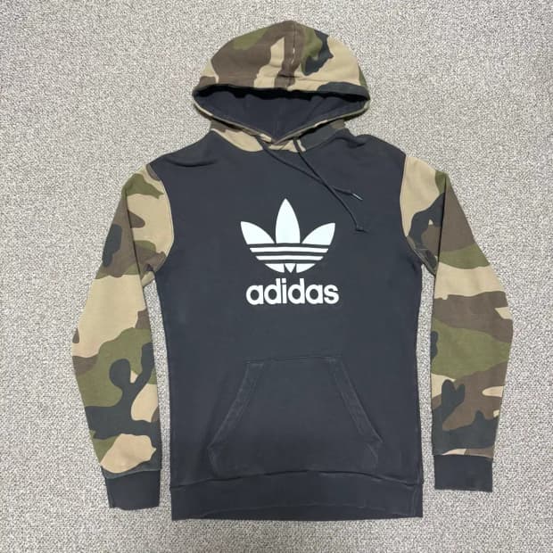Xs 아디다스 카모 후드티