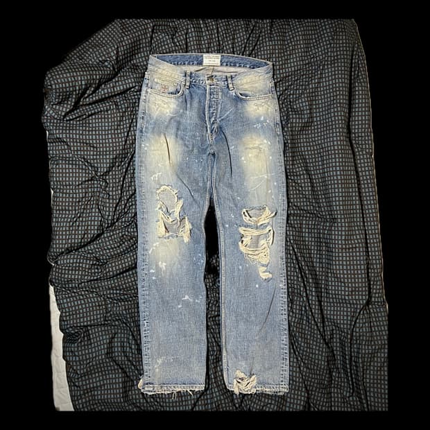 알프레드) DISTRESSED DENIM PANTS / L