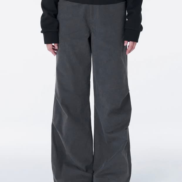 미세키서울 pintuck wide pants charcoal