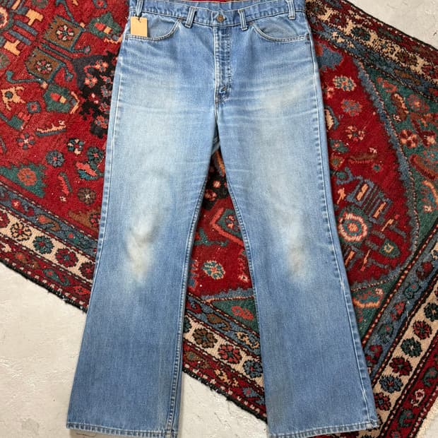 80's USA Made 빈티지 리바이스 646 벨바텀 부츠컷 오렌지탭