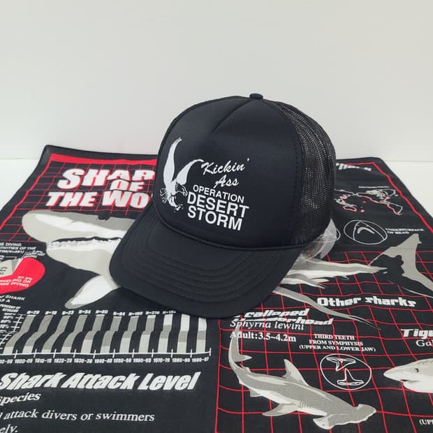 90s USA 미군 밀리터리 빈티지 트러커캡 메쉬캡 모자 스냅백