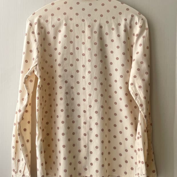 빈티지 도트 블라우스 / 모리걸 하구미