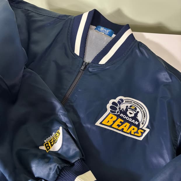 L-XL 네포스 KBO 올드 두산베어스 가을야구 유광자켓