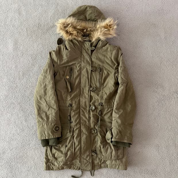 Fur military jacket