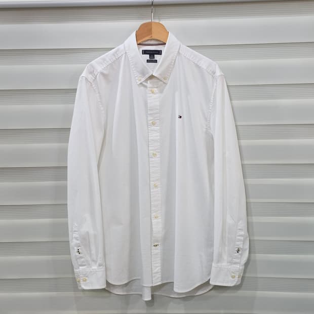 타미힐피거 화이트 셔츠- L