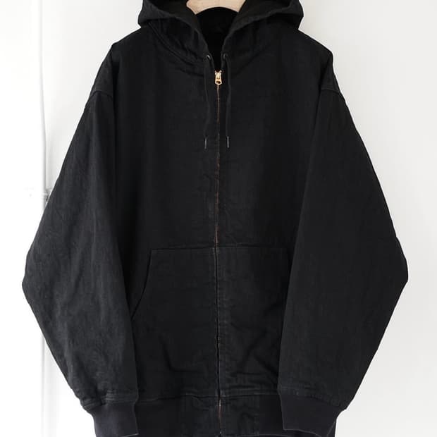 25AW Comoli 코모리 블랙 데님 집 파카 zip parka