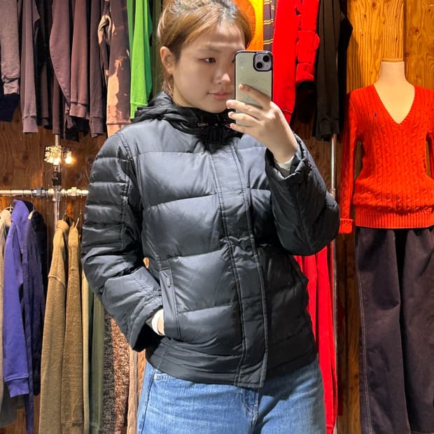 S 리바이스 우먼스 블랙 푸퍼