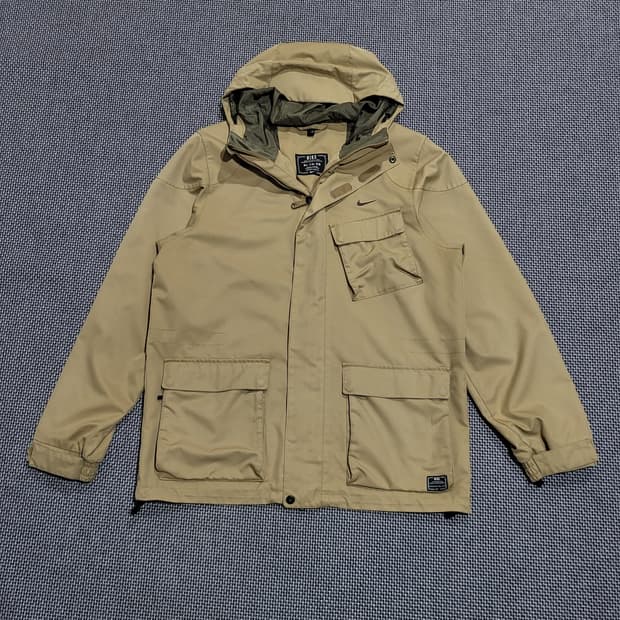 나이키 베이지 드라이핏 투웨이 후드 자켓 (XL)