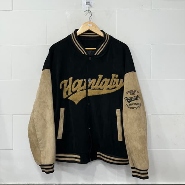 빈티지 스웨이드 바시티 자켓