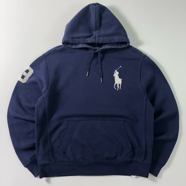 Polo  폴로 랄프로렌 빅포니 네이비 써멀 후드티 