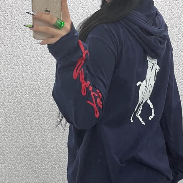 폴로 랄프로렌 올드스쿨 여리핏 신형로고 후드티 XL C08652