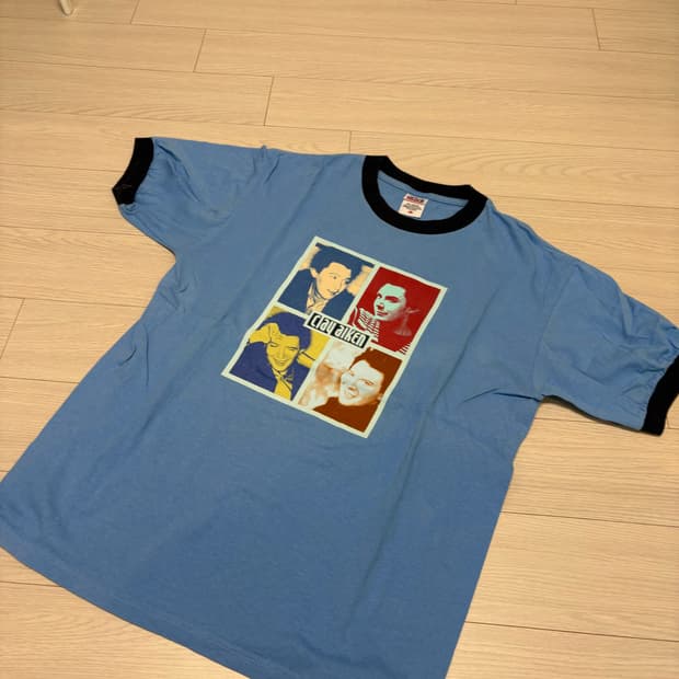 빈티지 링거 락 티셔츠 블루 100-103사이즈