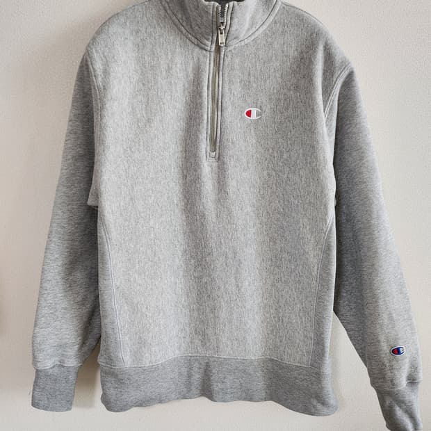 챔피온 리버스위브 하프집업티셔츠 (M