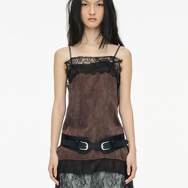세릭 레이스 슬립 드레스 Lace Slip Dress / Brown 