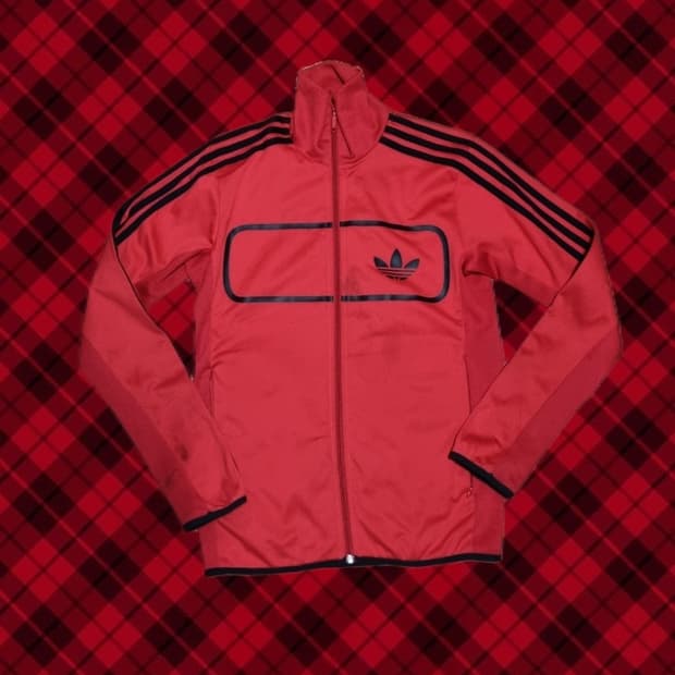  아디다스 레드 파이어 집업 져지 85 빈티지
