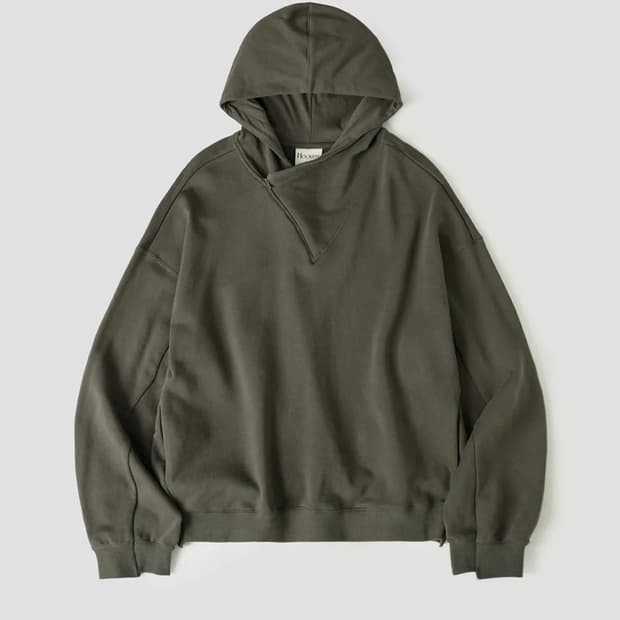 후브스 사선 디테일 후드 새상품