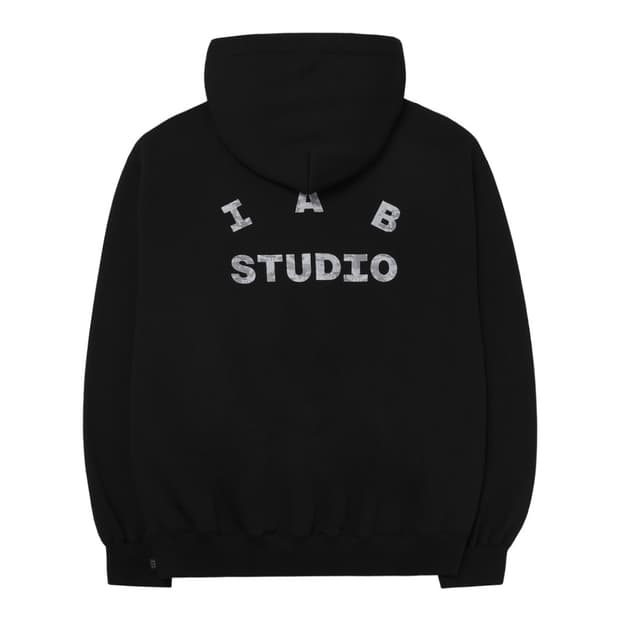 [L] 아이앱 스튜디오 아이앱 카모 로고 후드 블랙