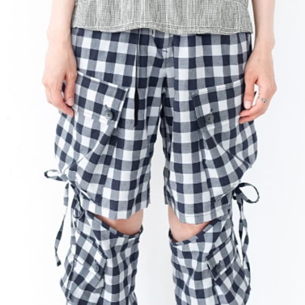 샵페어리 check warmer pants (black)