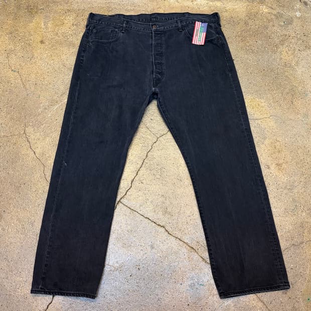 미국 빈티지 리바이스 501 블랙진 흑청 빅사이즈 청바지