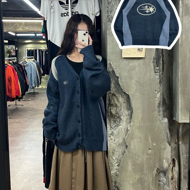 나이스 고스트 클럽 가디건 블루 L #csz2213