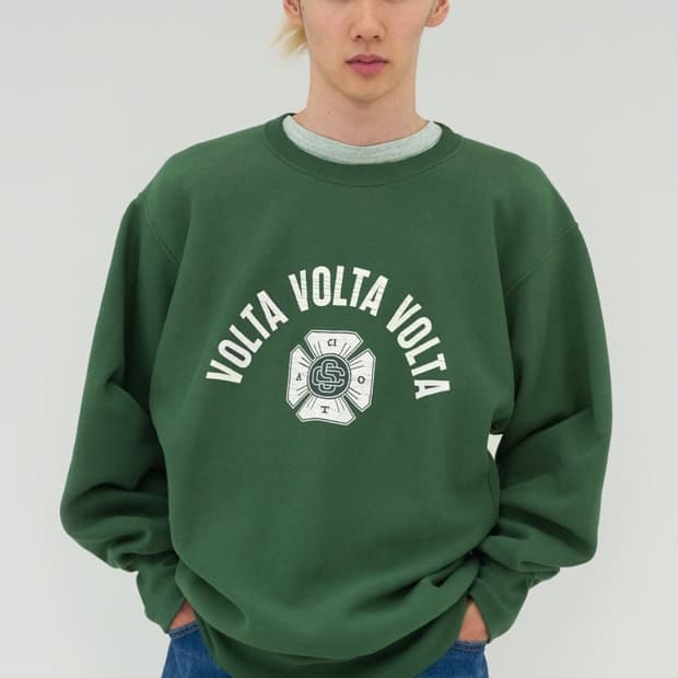 [6] 시오타 CIOTA Printed Sweatshirt (GREEN)
