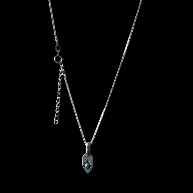 Turquoise Silver Necklace - 터키석 체인목걸이