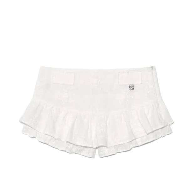 [S] 글로니 로데오 마이크로 미니 스커트 화이트