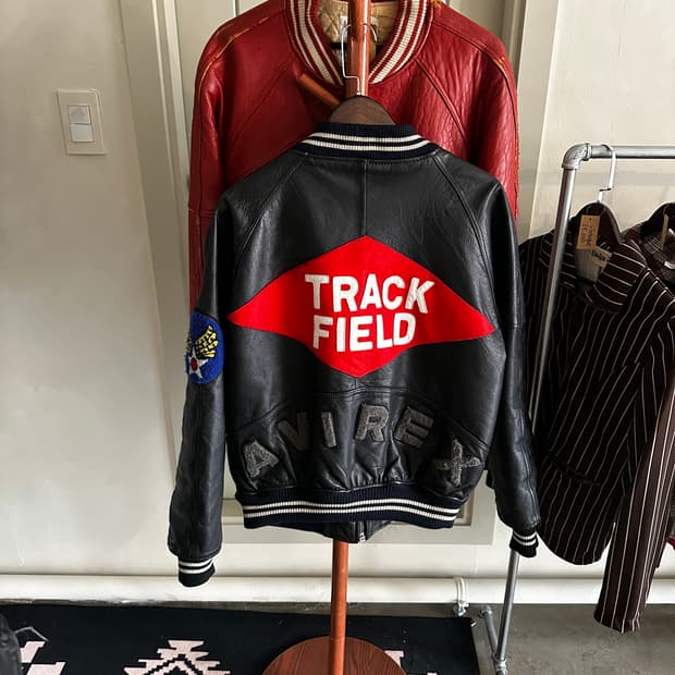 Avirex 90s 아비렉스 트랙필드 레더 바시티