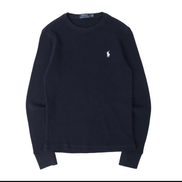 폴로랄프로렌 와플 긴팔 티셔츠 네이비